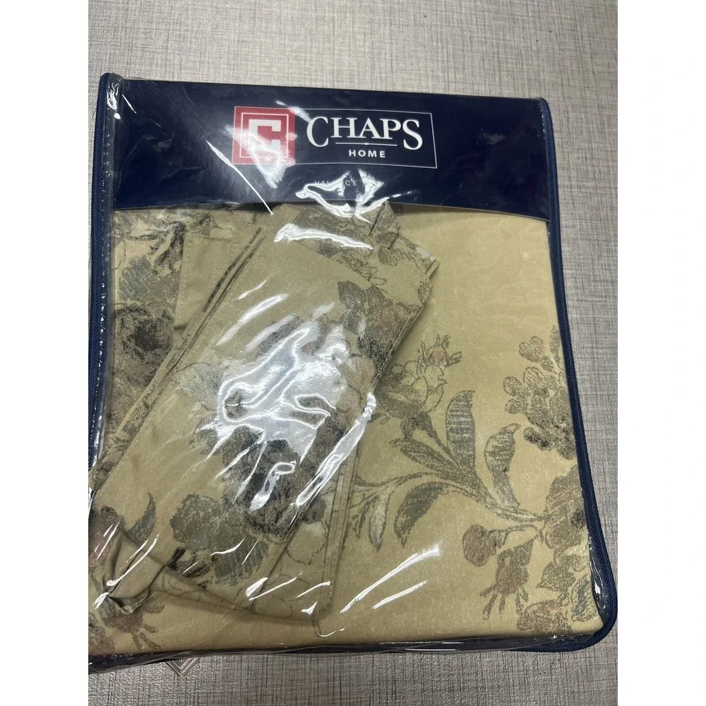 Chaps Home‎ Inverness Valance Floral Tan 80×17  100% Cotton 1 Pc New